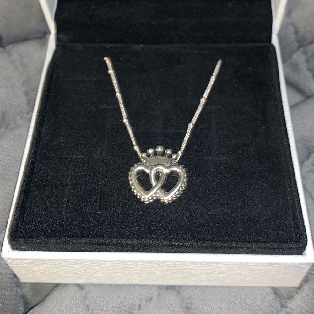 Pandora sterling silver heart necklace